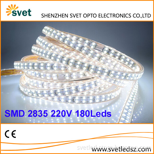Cheap 100M Cuttable 220V SMD 2835 180 Leds/M Led Strip Light